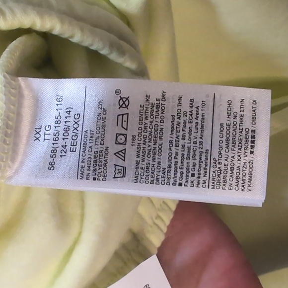 GAP YELLOW SWEAT SHORTS XXL - Picture 9 of 9